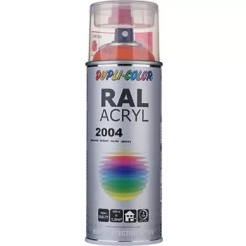 Dupli Color Σπρέι Βαφής RAL Acryl Ακρυλικό με Μεταλλικό Εφέ Πορτοκαλί 2004 400ml